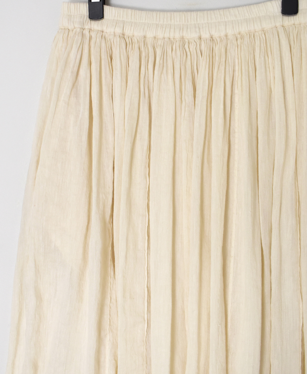 INMDS26012D(スカート) 60s AUTO LOOM LINEN/COTTON PLAIN(OVERDYE) GATHERED SKIRT