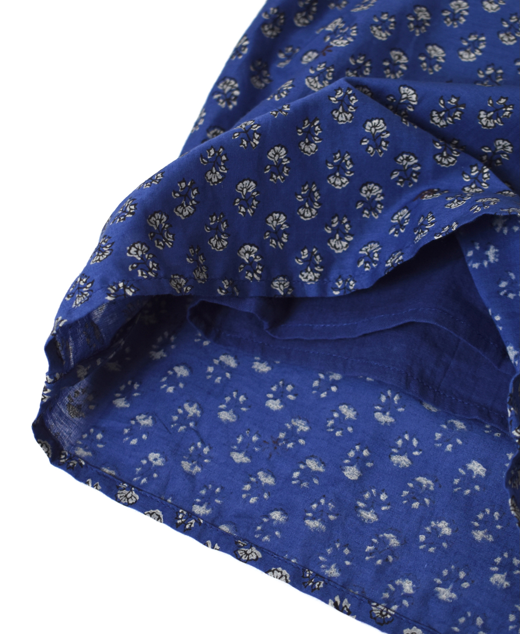 NMDS26255(パンツ) 80s VOILE SMALL GENTIANA BLOCK PRINT EASY PANTS