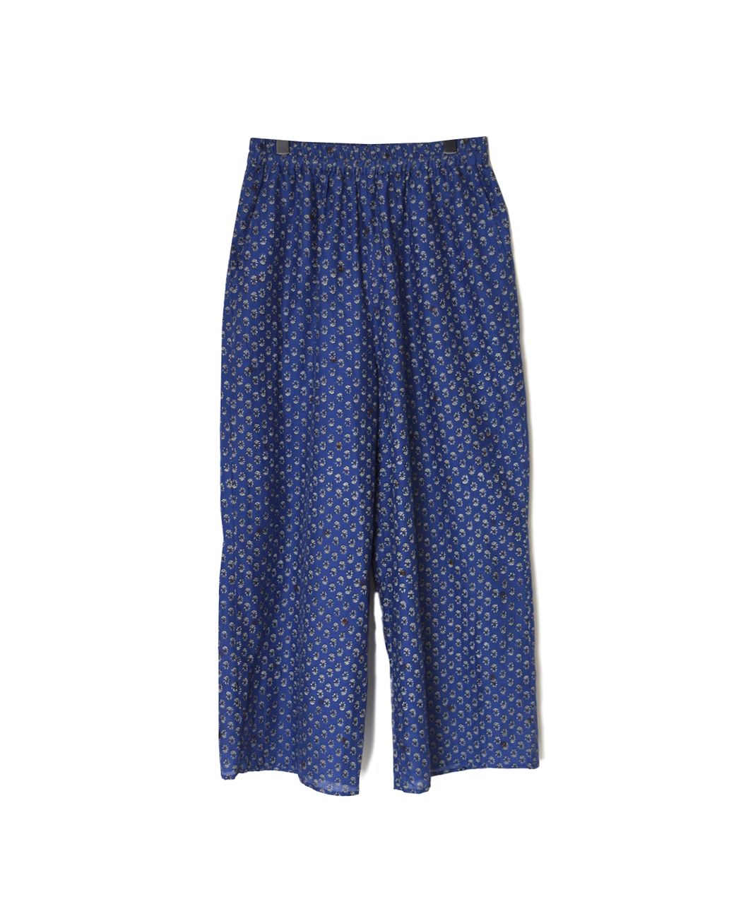 NMDS26255(パンツ) 80s VOILE SMALL GENTIANA BLOCK PRINT EASY PANTS