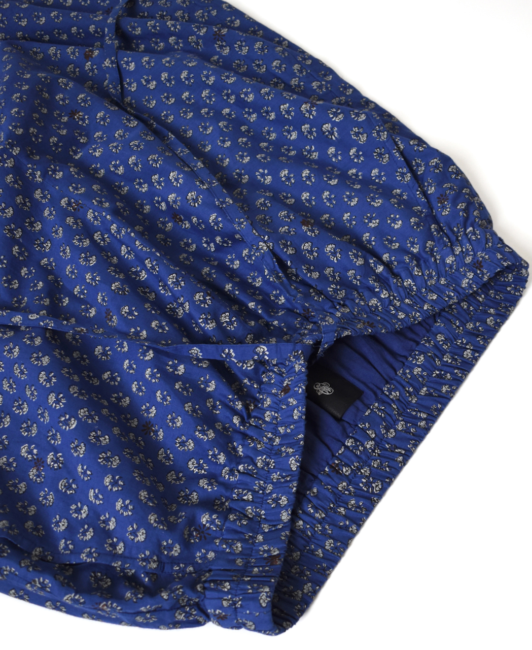 NMDS26255(パンツ) 80s VOILE SMALL GENTIANA BLOCK PRINT EASY PANTS