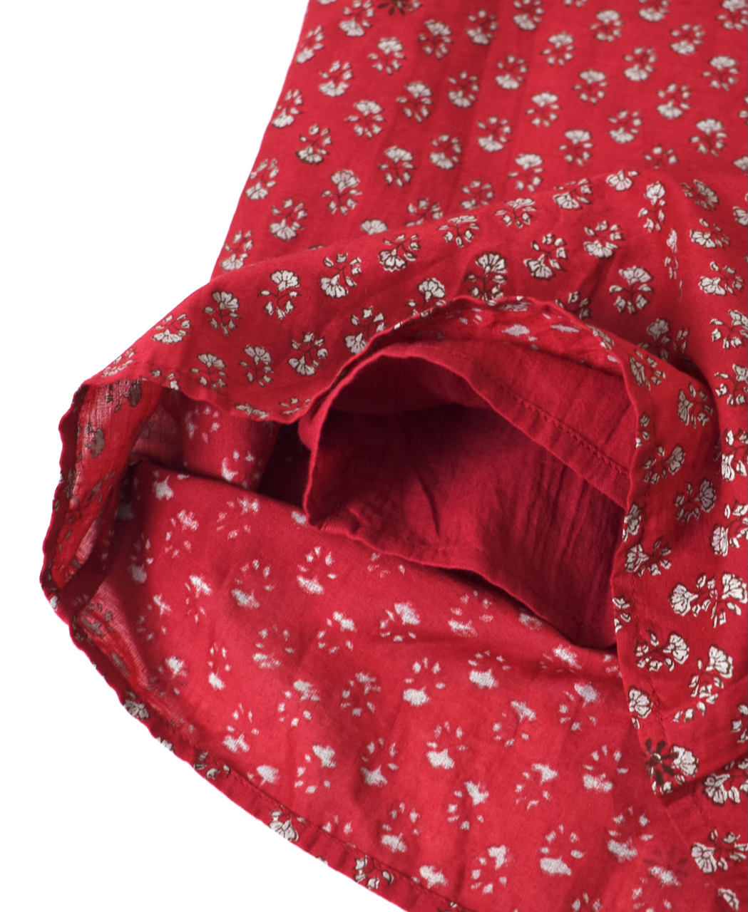 NMDS26255(パンツ) 80s VOILE SMALL GENTIANA BLOCK PRINT EASY PANTS