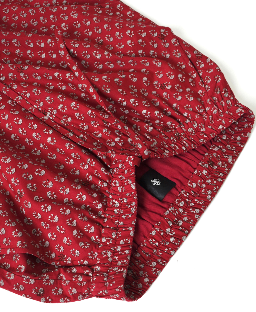 NMDS26255(パンツ) 80s VOILE SMALL GENTIANA BLOCK PRINT EASY PANTS