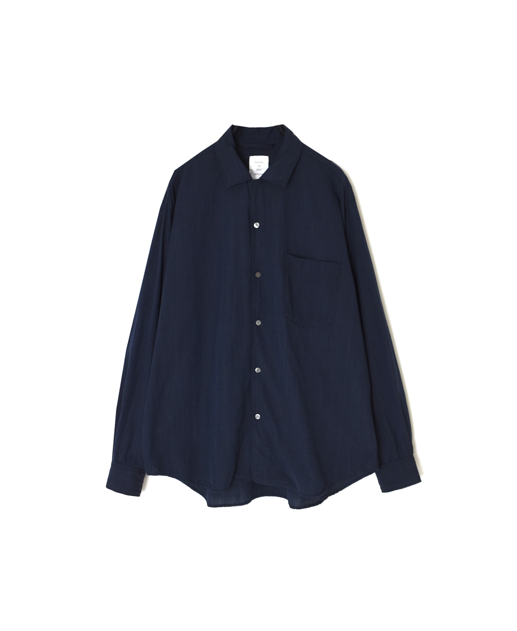 IMDSH2611H(シャツ) HANDWOVEN COTTON HAKEME OPEN COLLAR L/SL SHIRTS