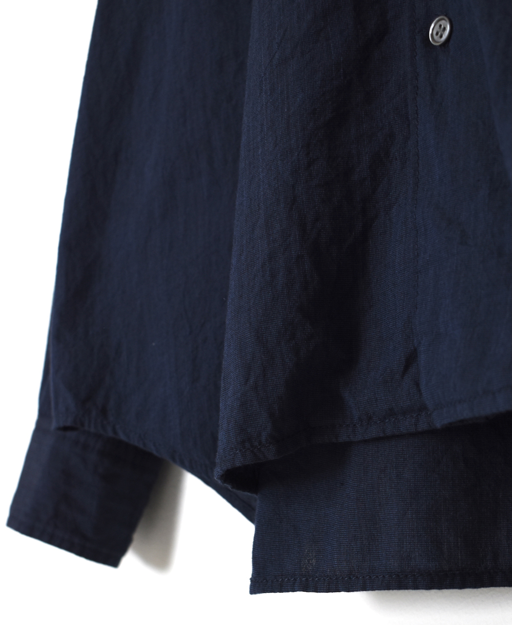IMDSH2611H(シャツ) HANDWOVEN COTTON HAKEME OPEN COLLAR L/SL SHIRTS