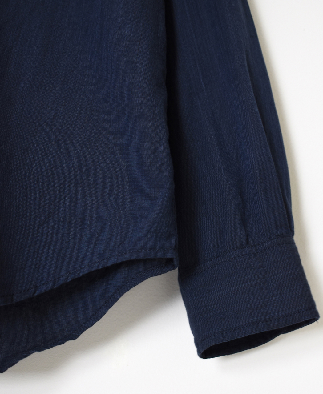 IMDSH2611H(シャツ) HANDWOVEN COTTON HAKEME OPEN COLLAR L/SL SHIRTS