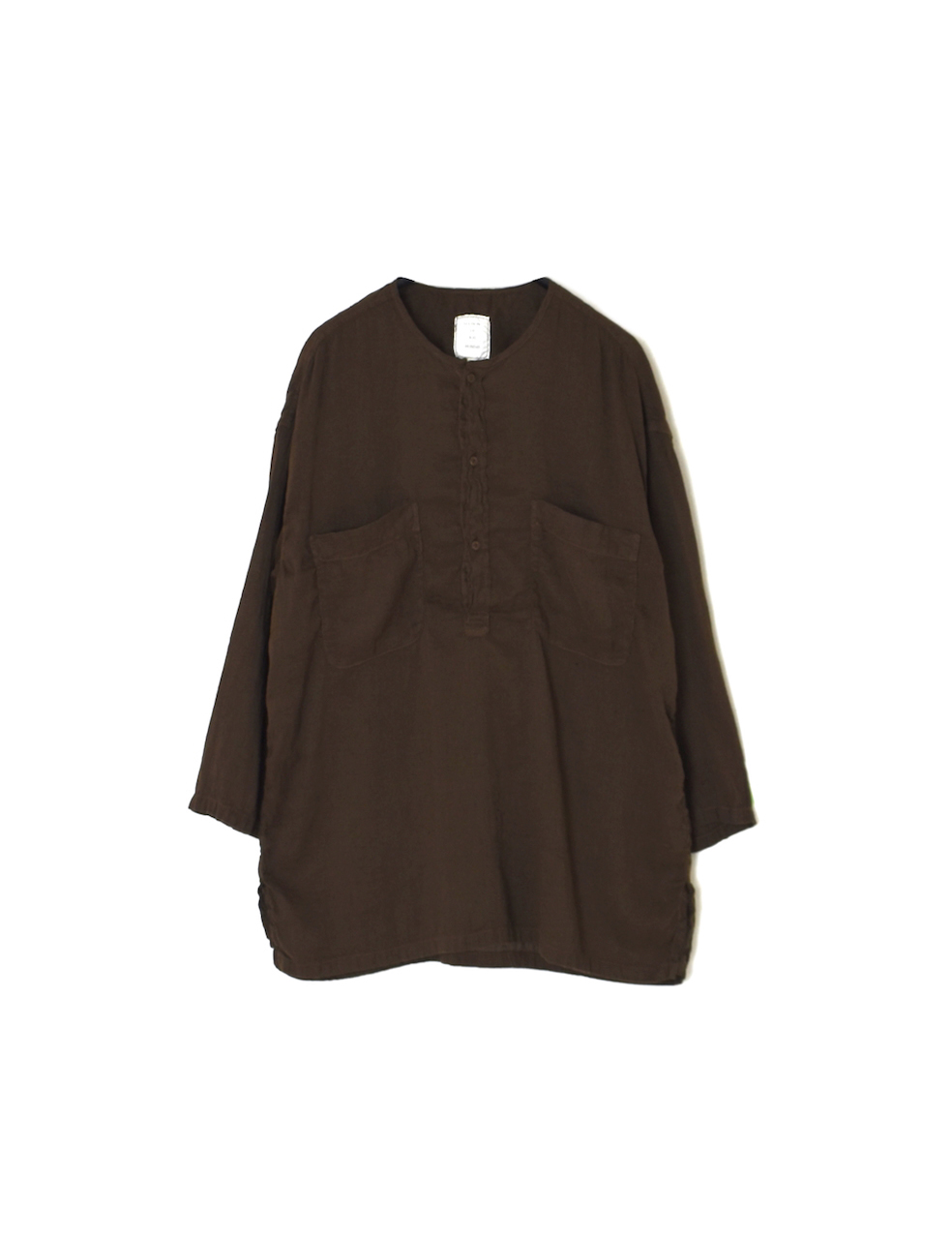 IMDSH2502LCD(シャツ) AUTLOOM LINEN/COTTON PLAIN OVERDYE 3/4SL PULLOVER SHIRTS