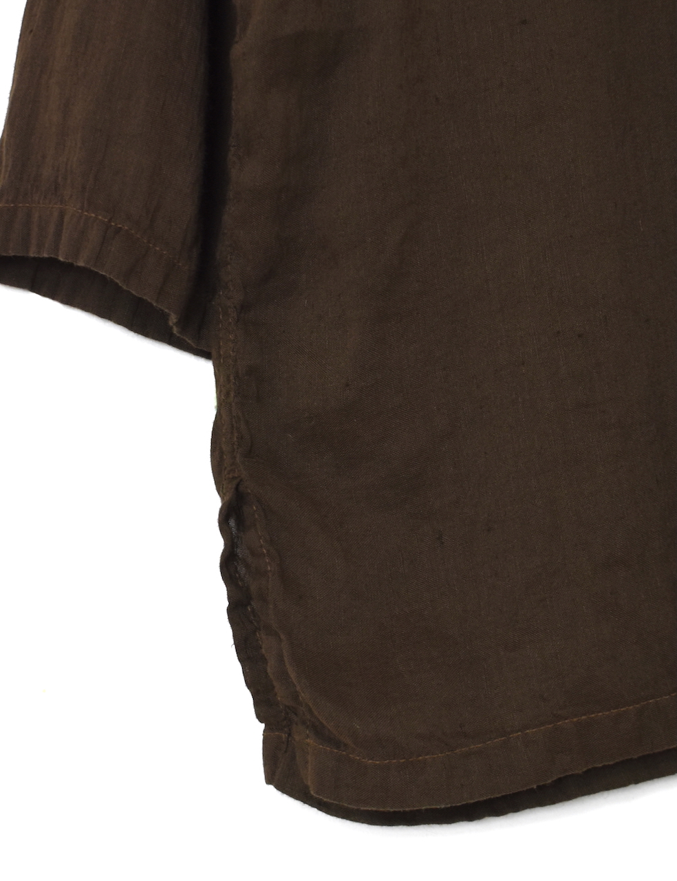 IMDSH2502LCD(シャツ) AUTLOOM LINEN/COTTON PLAIN OVERDYE 3/4SL PULLOVER SHIRTS