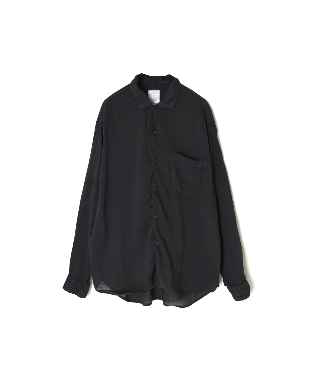 IMDSH2611LCD(シャツ) AUTLOOM LINEN/COTTON PLAIN OVERDYE OPEN COLLAR L/SL SHIRTS