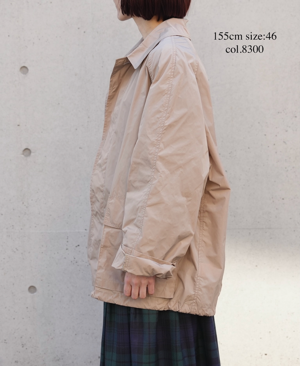 NHT2602PAI(コート) REYCLED NYLON BALMACAAN SHORT COAT WITH GUSSETED POCKET