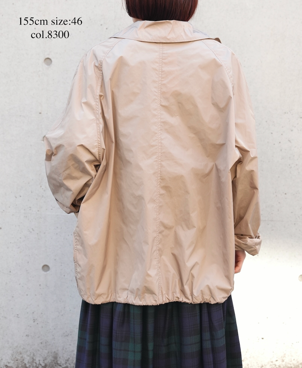 NHT2602PAI(コート) REYCLED NYLON BALMACAAN SHORT COAT WITH GUSSETED POCKET