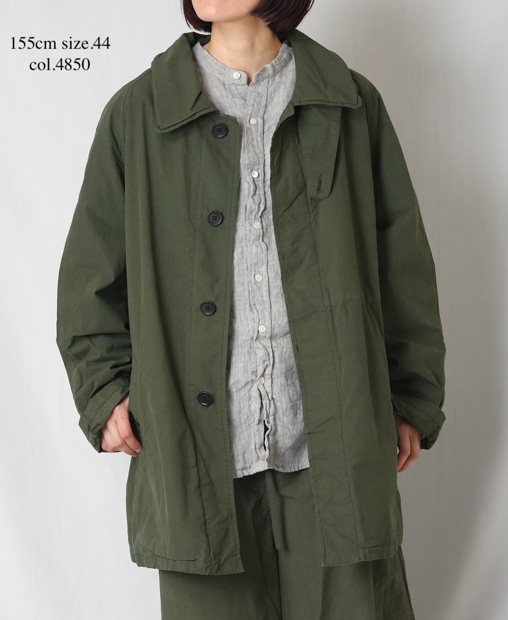 NHT2352TC (コート) LIGHT WEIGHT COTTON OVERDYE BALMACAAN SHORT COAT