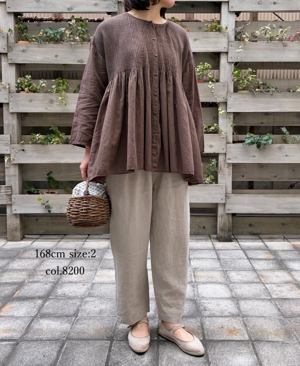 GNMDS2501FL(パンツ) 40s FRENCH LINEN DYED CANVAS 2TUCK TAPERED EASY PANTS