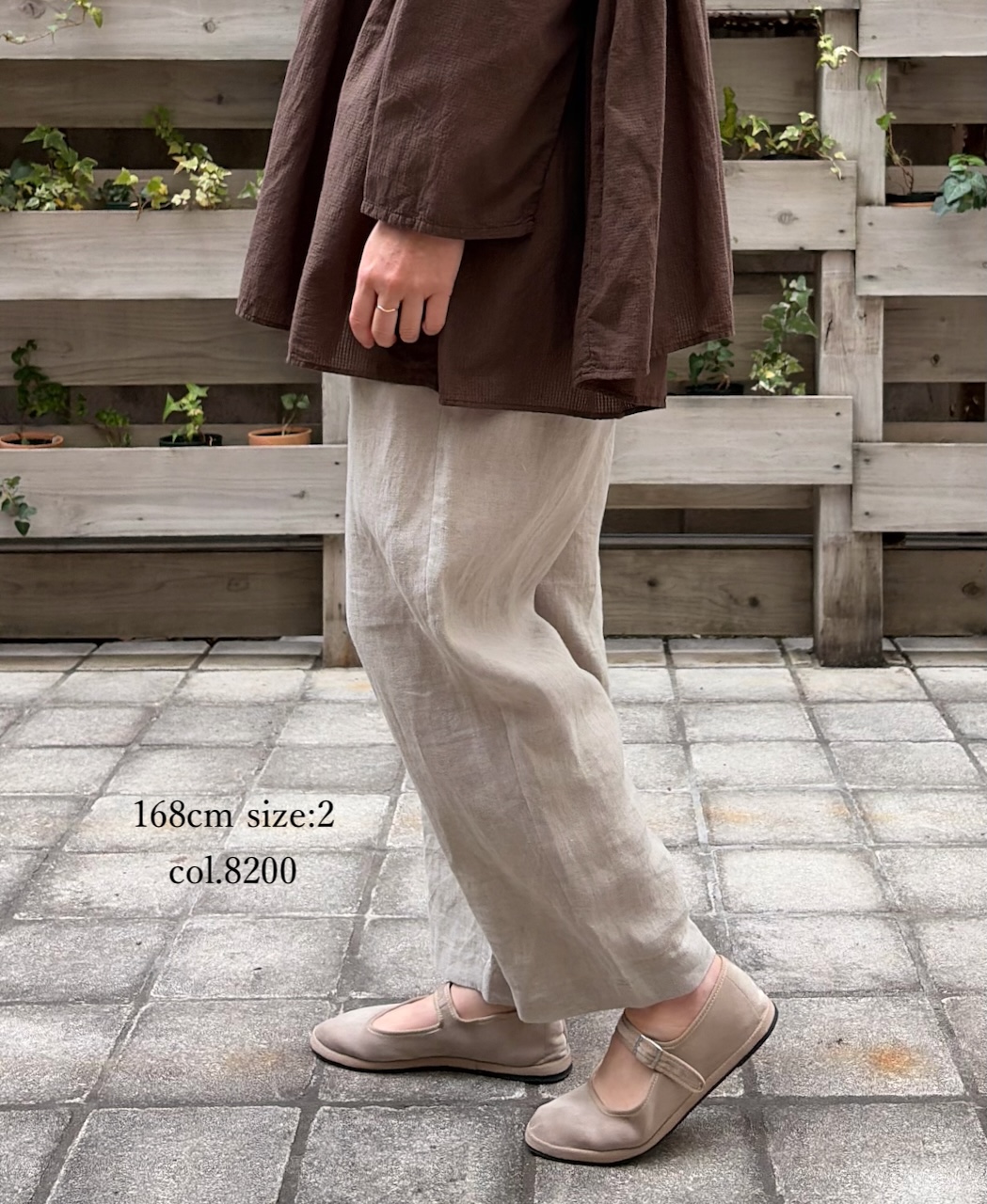 GNMDS2501FL(パンツ) 40s FRENCH LINEN DYED CANVAS 2TUCK TAPERED EASY PANTS