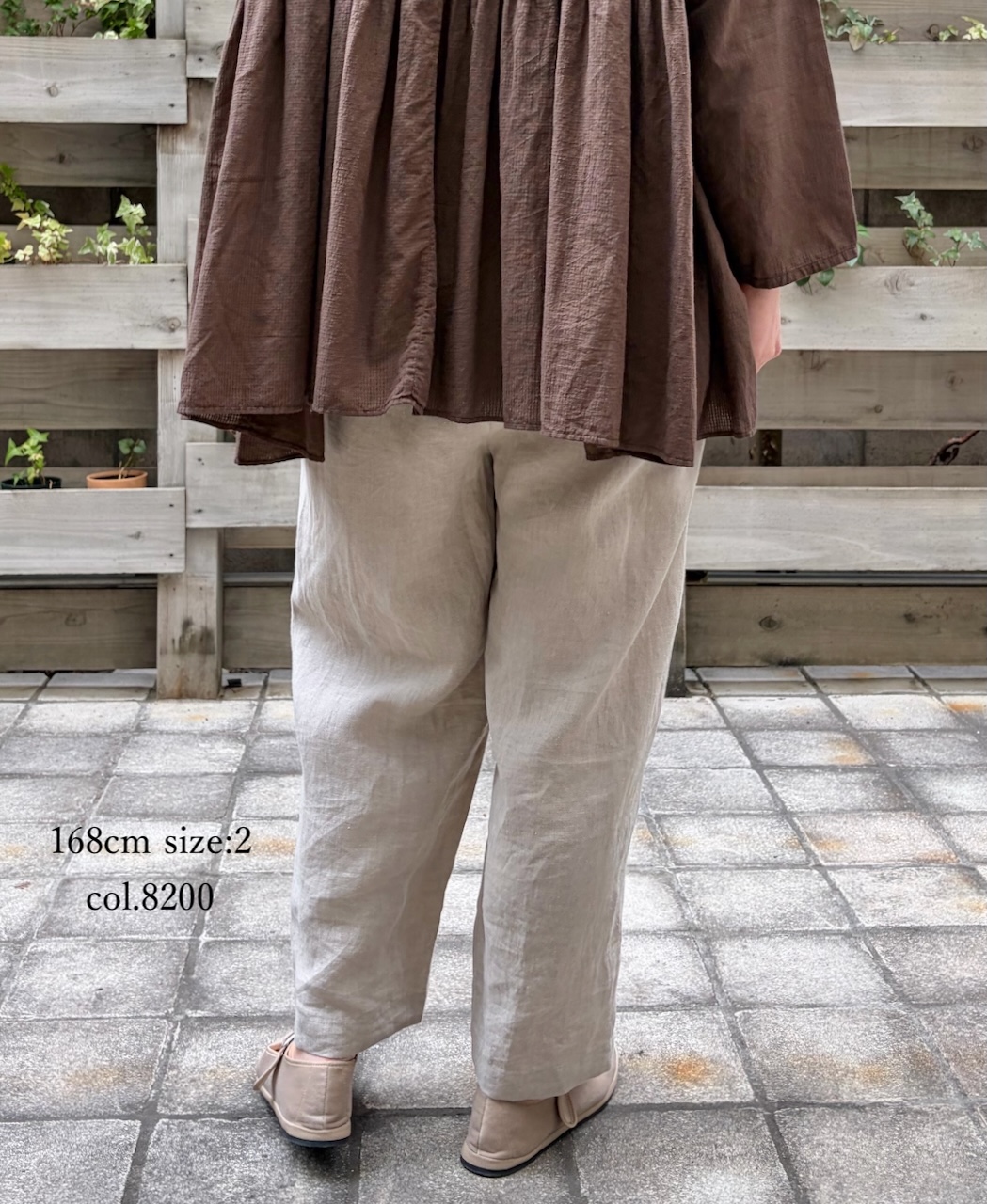 GNMDS2501FL(パンツ) 40s FRENCH LINEN DYED CANVAS 2TUCK TAPERED EASY PANTS