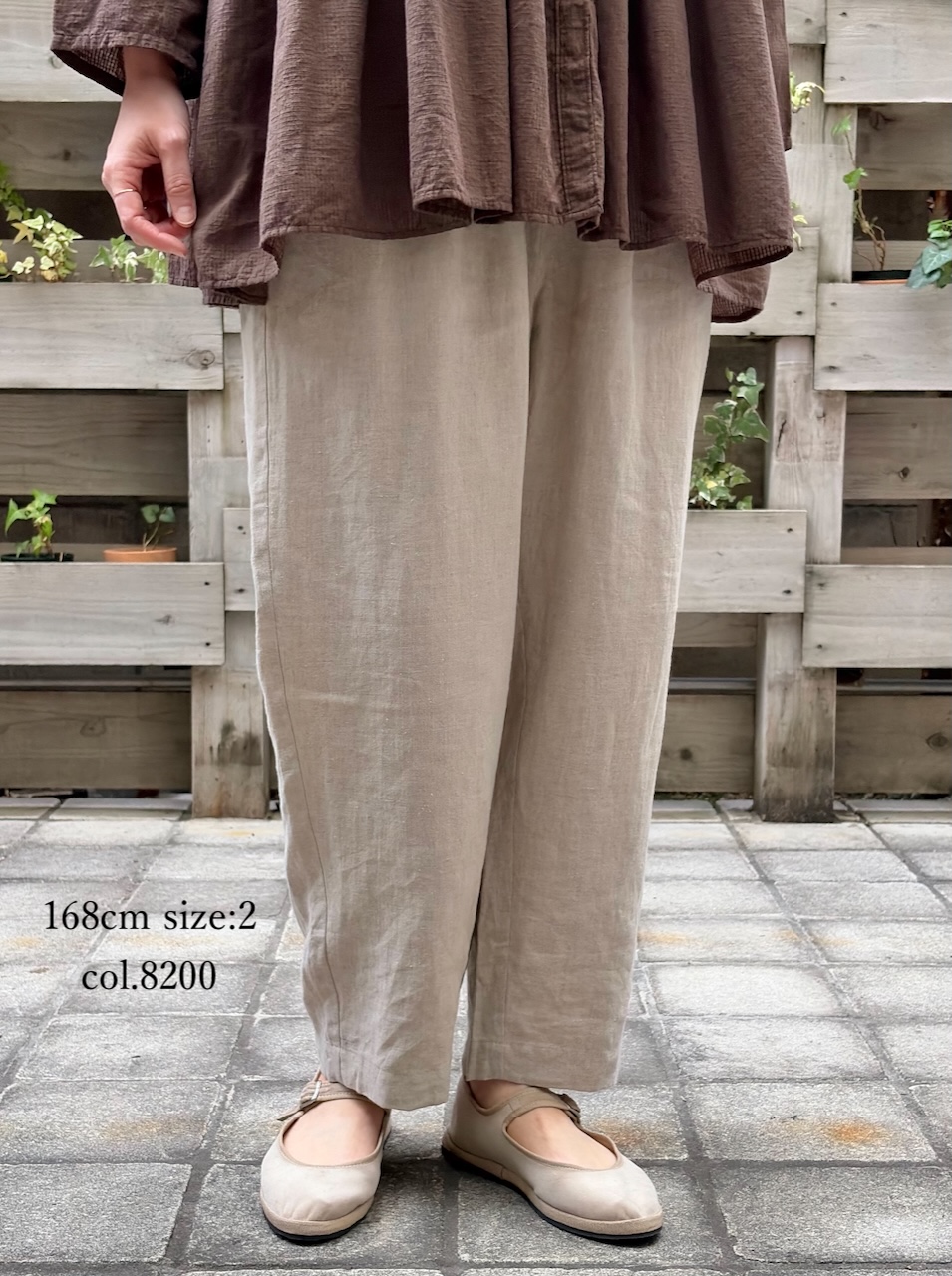 GNMDS2501FL(パンツ) 40s FRENCH LINEN DYED CANVAS 2TUCK TAPERED EASY PANTS