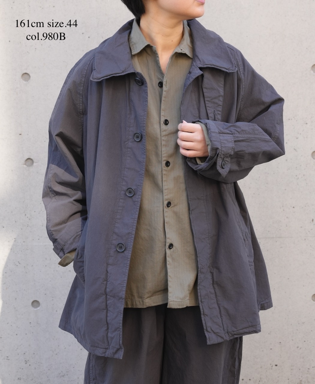NHT2352TC (コート) LIGHT WEIGHT COTTON OVERDYE BALMACAAN SHORT COAT