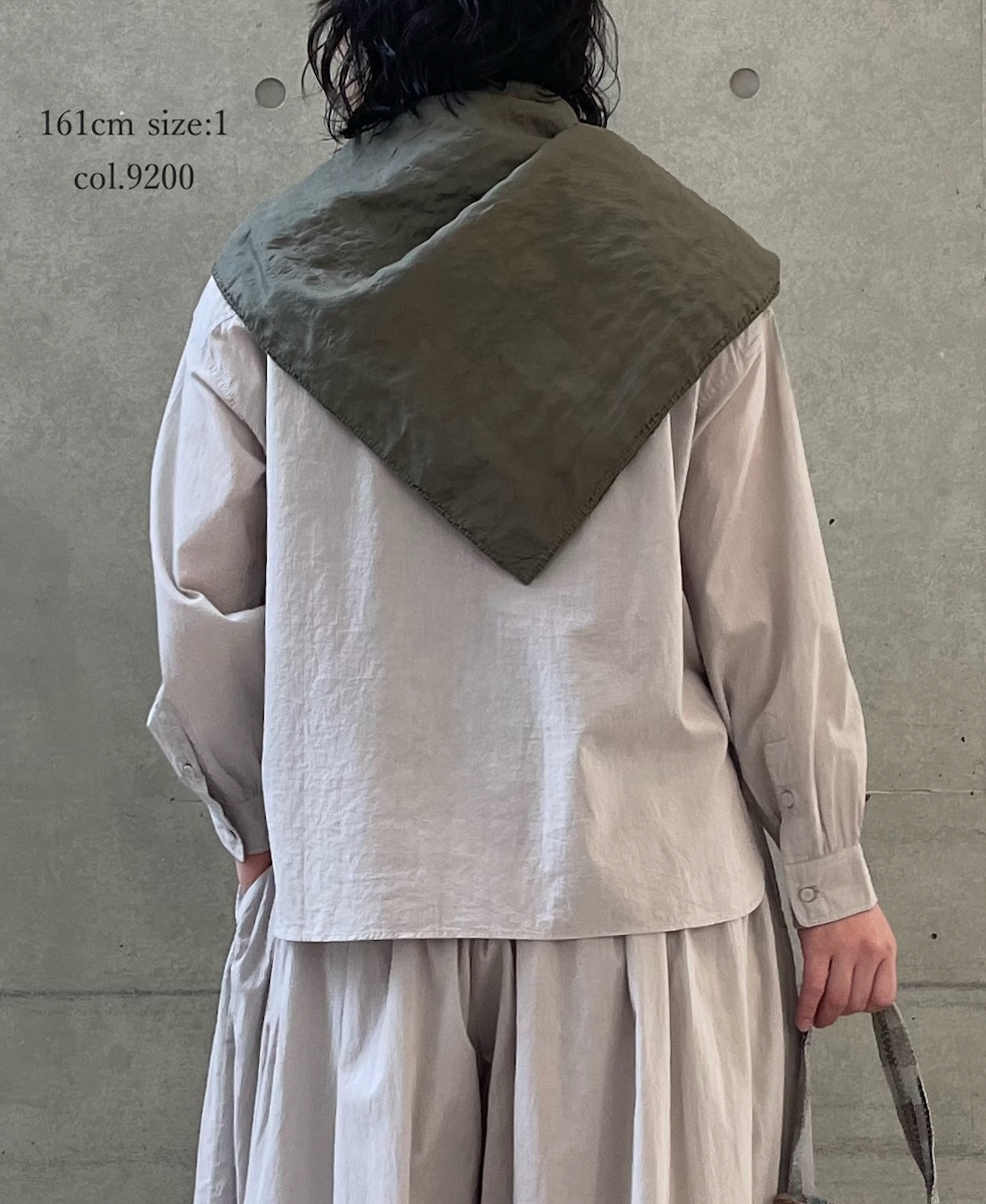 NMDS26221(シャツ) 60s ORGANIC CAMBRIC BANDED COLLAR EMB SHIRT