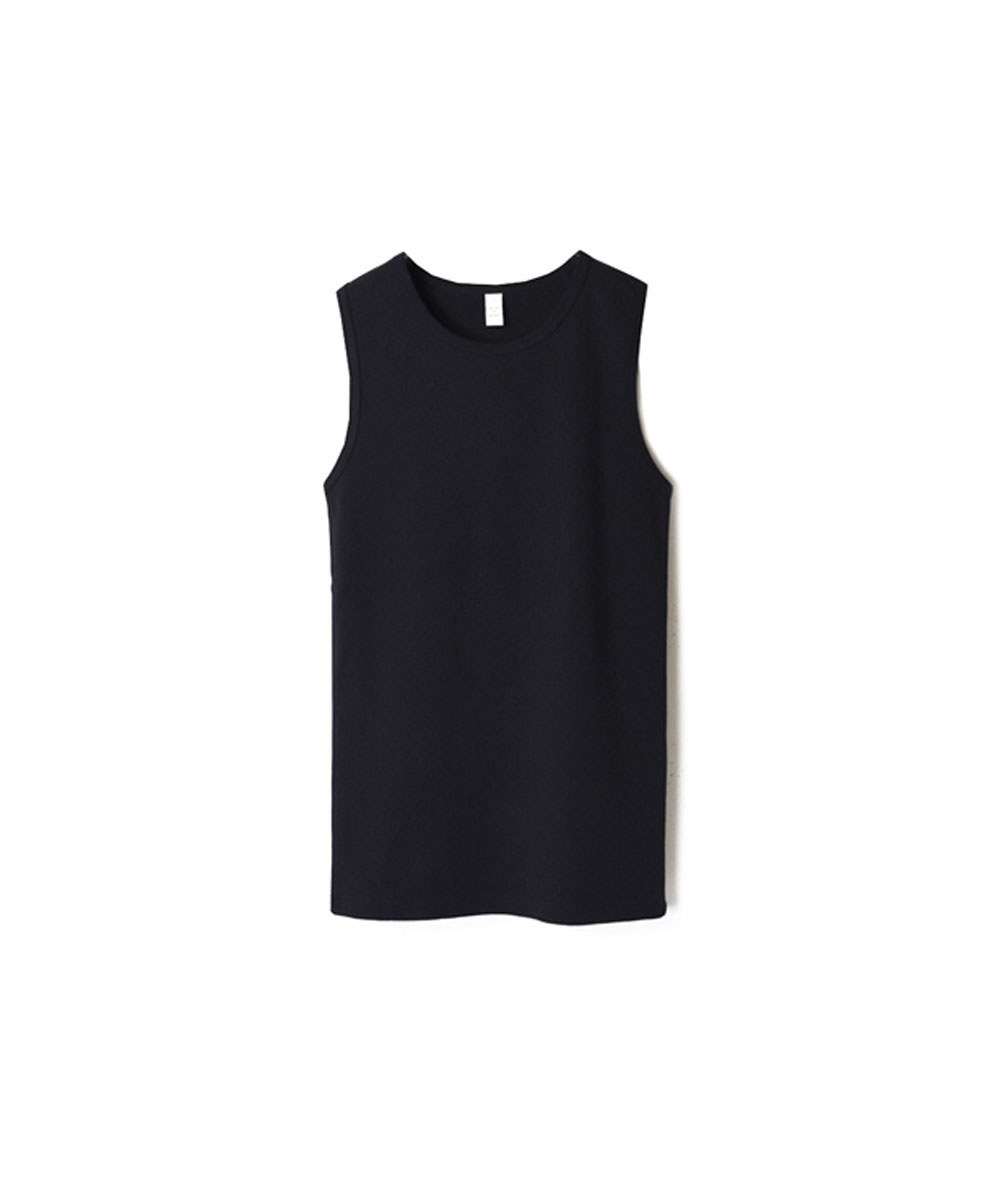 NMF1801 (ノースリーブ) 1x1 RIB COTTON CREW-NECK SLEEVELESS-T