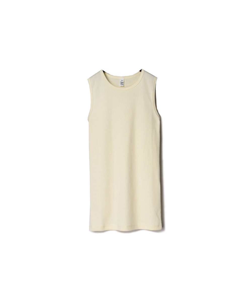 NMF1801 (ノースリーブ) 1x1 RIB COTTON CREW-NECK SLEEVELESS-T