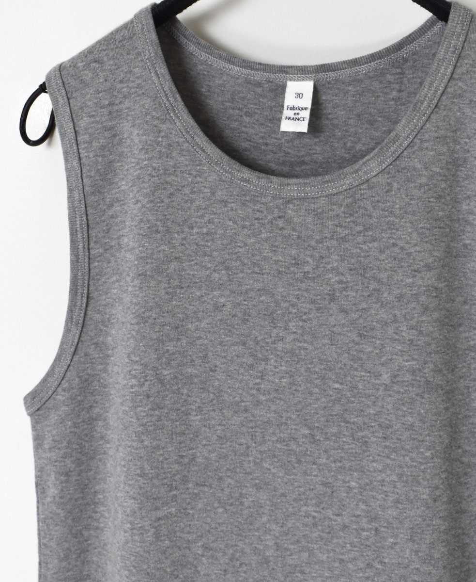 NMF1801 (ノースリーブ) 1x1 RIB COTTON CREW-NECK SLEEVELESS-T