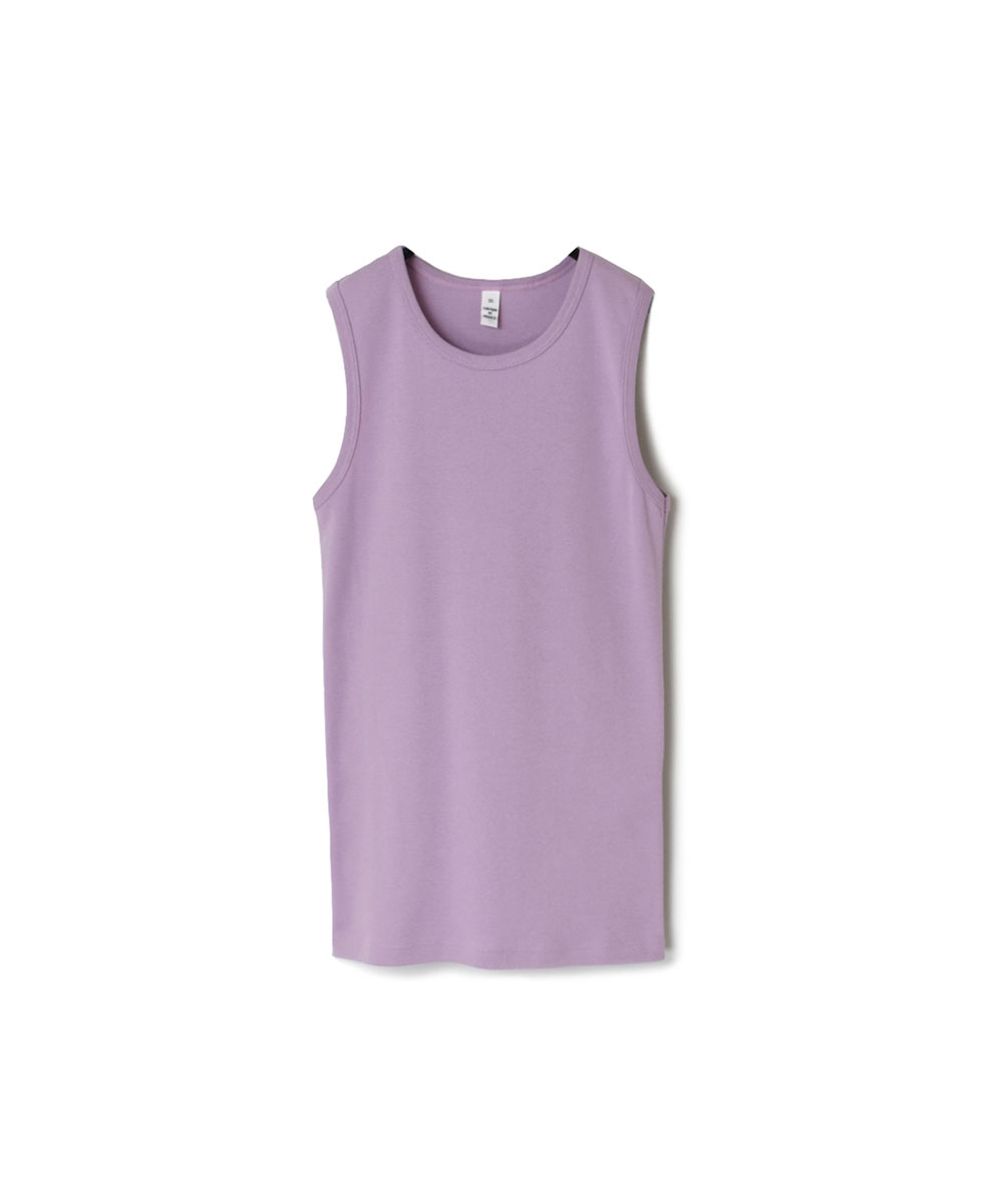 NMF1801 (ノースリーブ) 1x1 RIB COTTON CREW-NECK SLEEVELESS-T