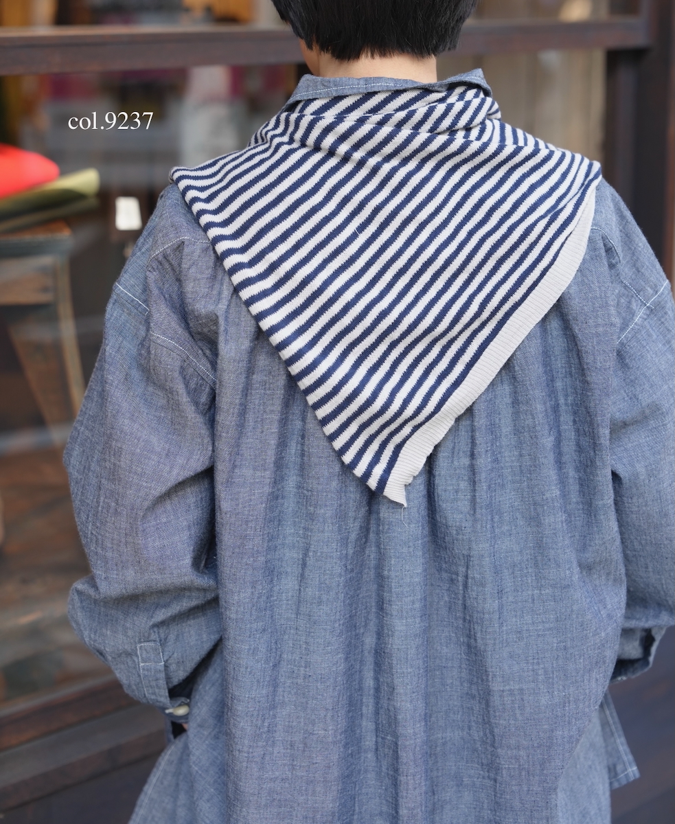 CLNAM2402S(スカーフ) COTTON STRIPE TRIANGLE SCARF