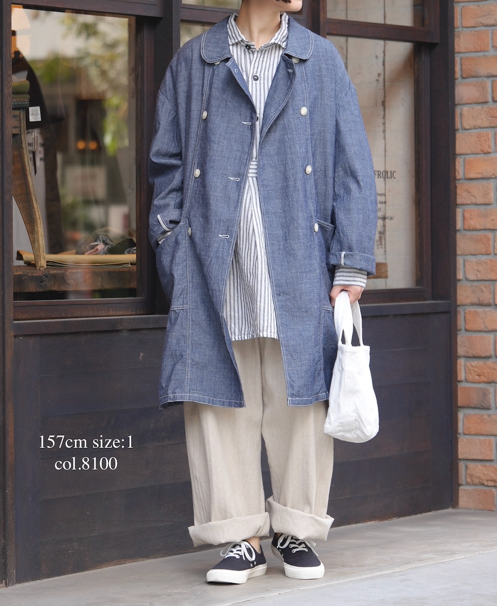 GNAM2612(パンツ) COTTON/LINEN HERRINGBONE ONE-TUCK PANTS