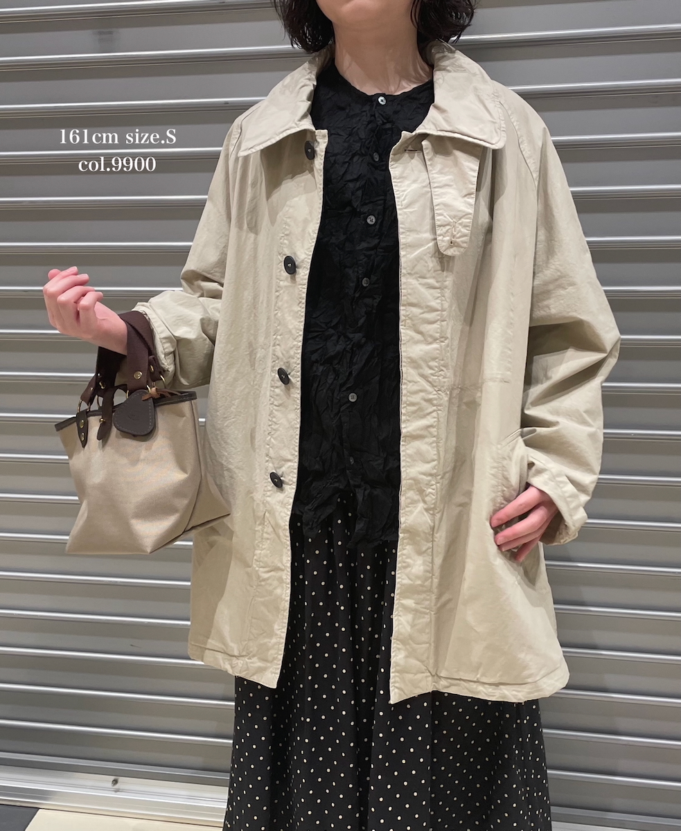 NVL2311CVW (シャツ) 80s ORGANIC VOILE PLAIN (WRINKLE) CREW-NECK L/SL OVERSIZED SHIRT