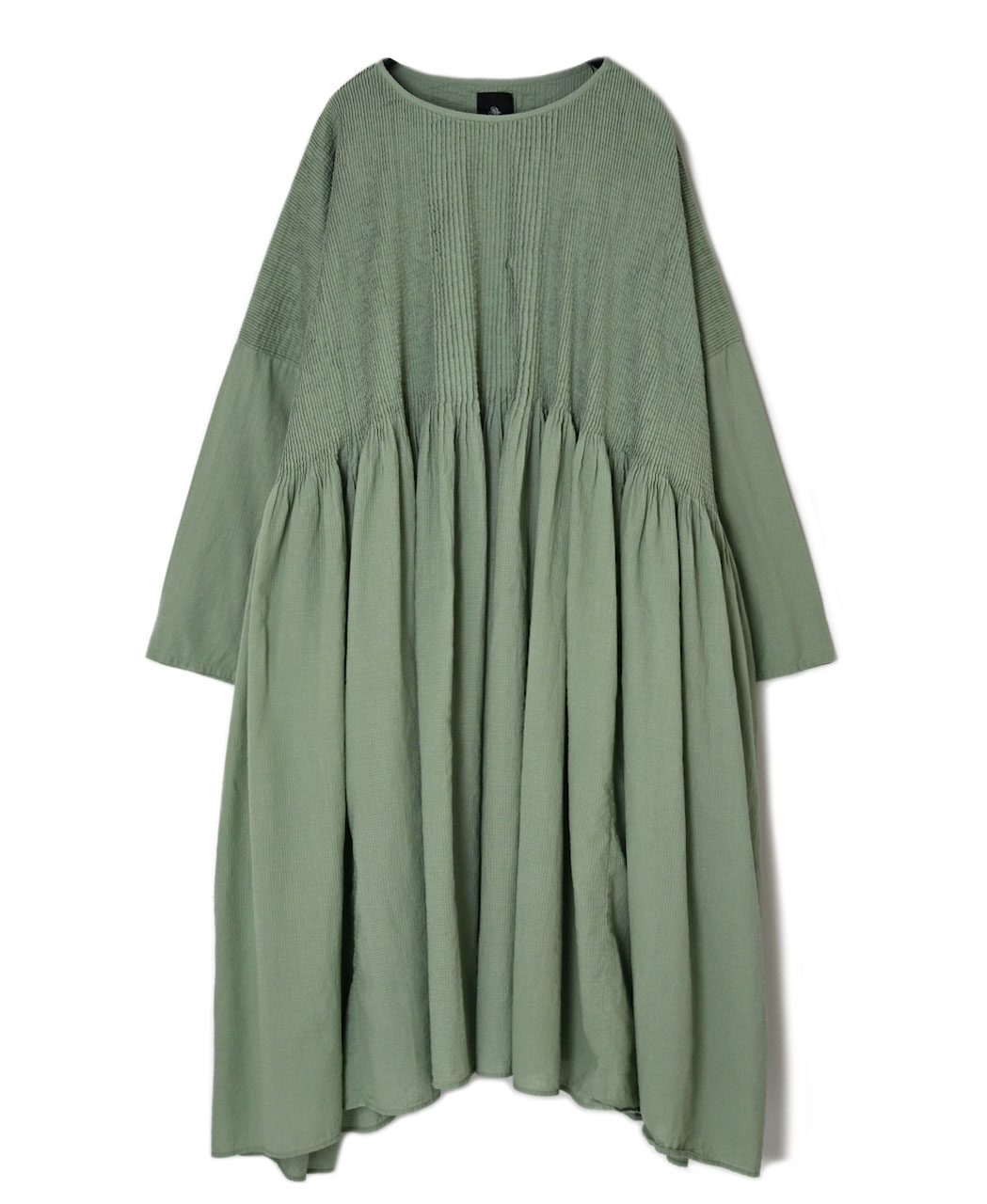 NMDS26232D(ワンピース) 80s ORGANIC MICRO CHECK OVERDYE MINI PINTUCK PULLOVER DRESS