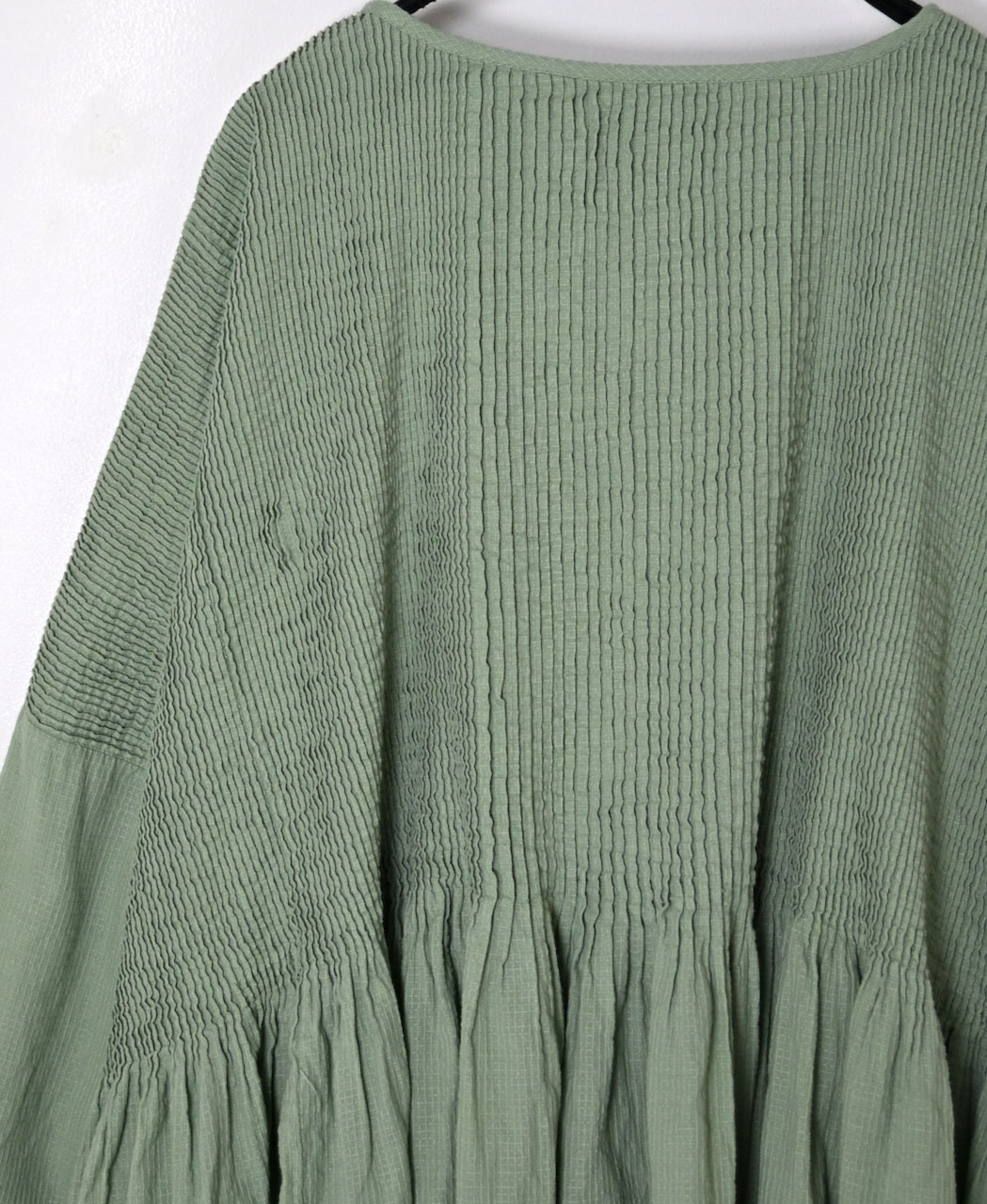 NMDS26232D(ワンピース) 80s ORGANIC MICRO CHECK OVERDYE MINI PINTUCK PULLOVER DRESS