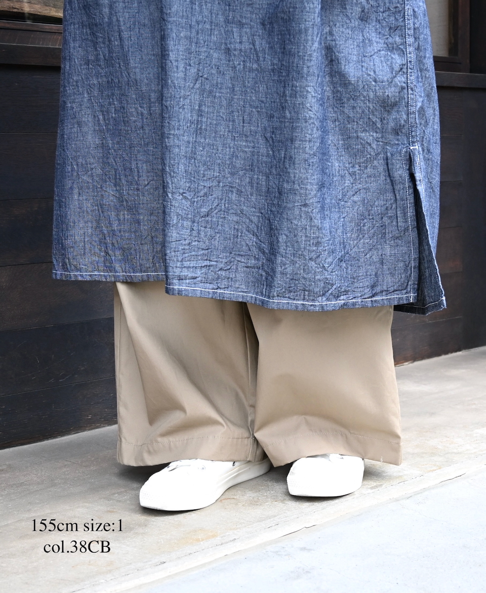 ISNAM2603CB(ワンピース) NAVY(INDIGO) CHAMBRAY WORK GATHERED SHIRT DRESS