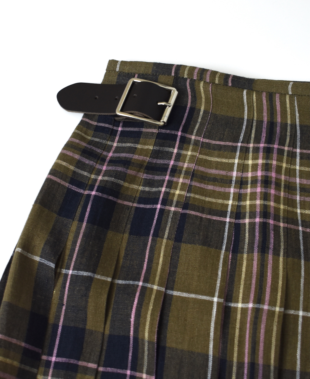 NOD0901 (スカート) IRISH LINEN LOW WAIST PLEATS WRAP SKIRT