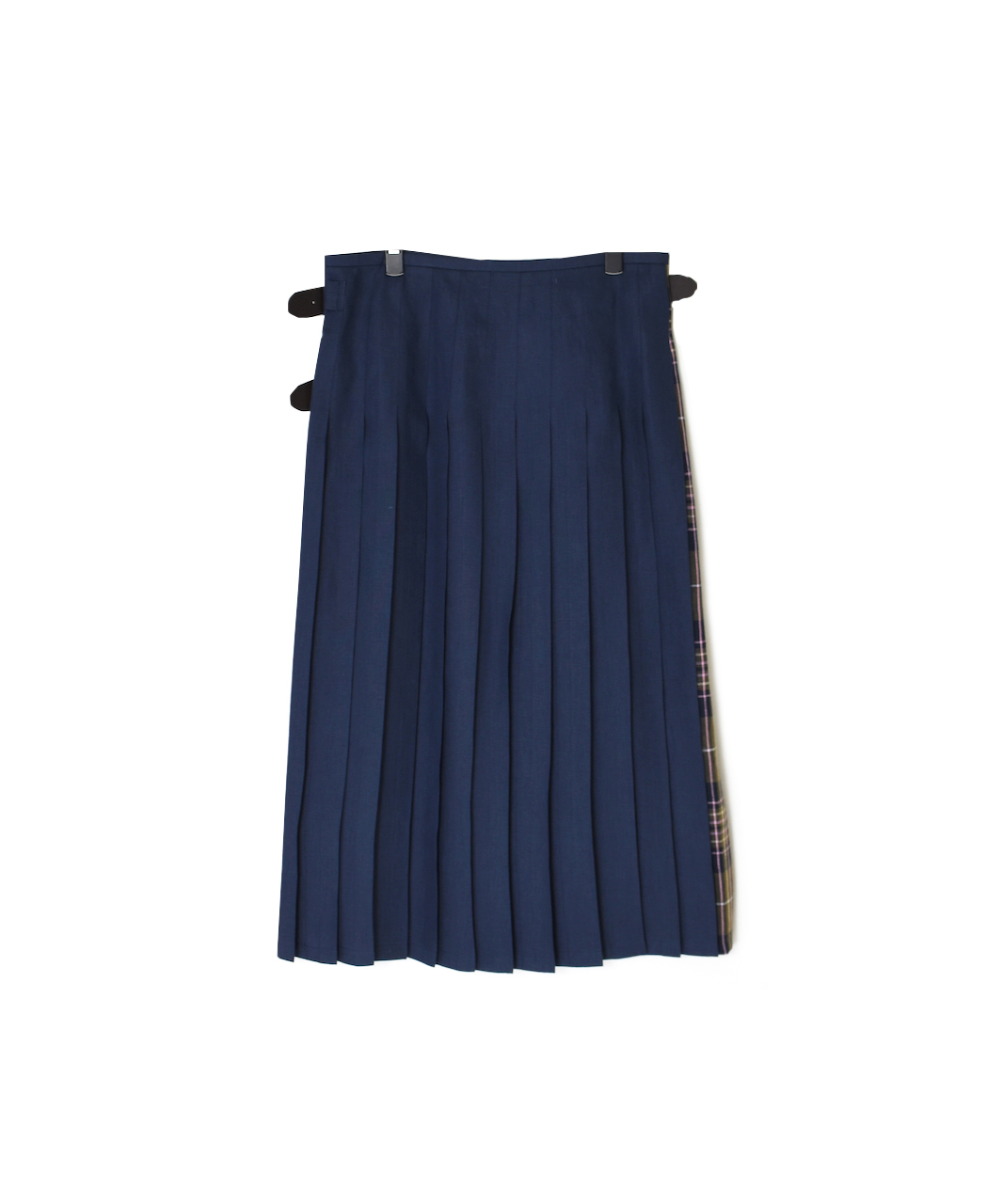 NOD2501PW(スカート) IRISH LINEN PATCHWORK LOW WAIST PLEATS WRAP