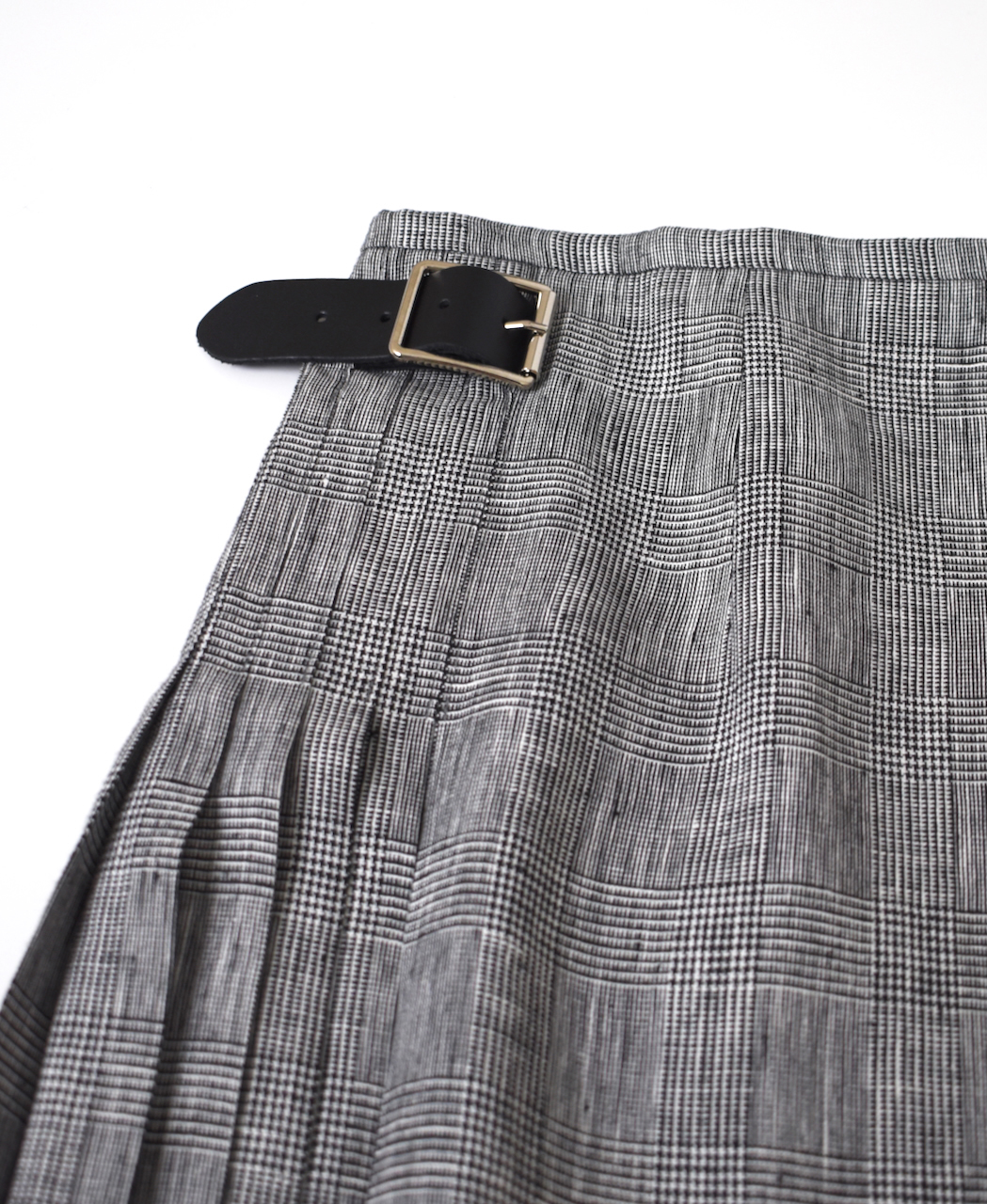 NOD2601(スカート) IRISH LINEN LOW WAIST ACCORDION LONG SKIRT