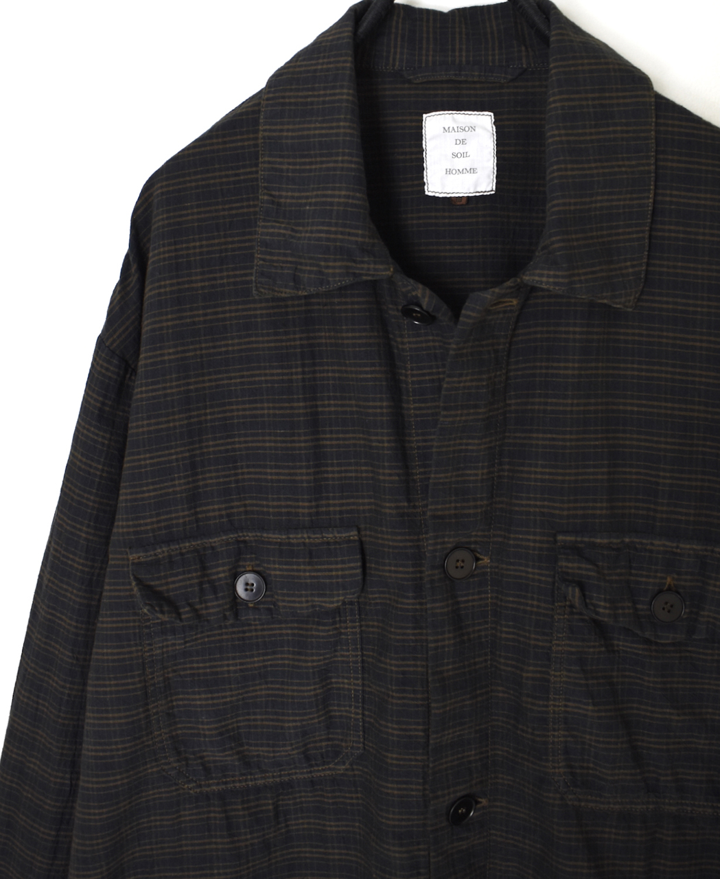IMDSH2531CCD(ジャケット) HANDWOVEN COTTON CHECK(OVERDYE) WORK JACKET