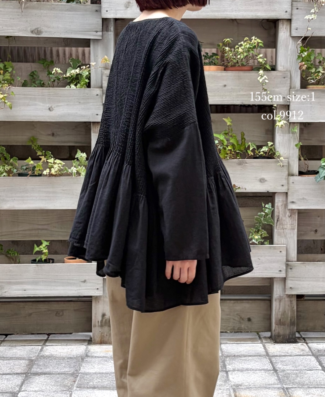 NMDS26231D(シャツ) 80s ORGANIC MICRO CHECK OVERDYE MINI PINTUCK PULLOVER