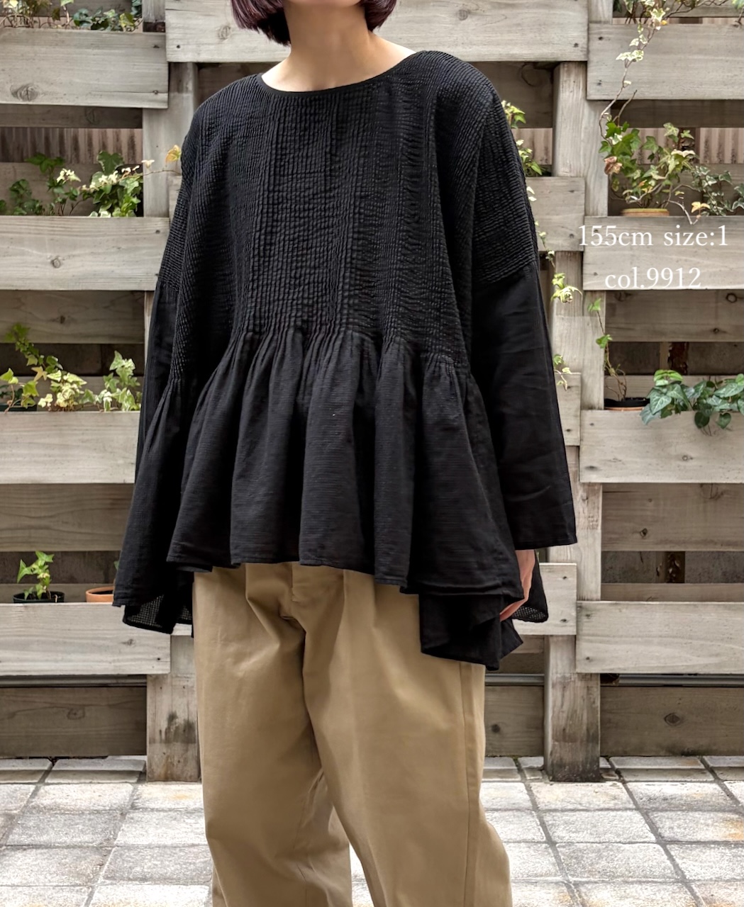 NMDS26231D(シャツ) 80s ORGANIC MICRO CHECK OVERDYE MINI PINTUCK PULLOVER