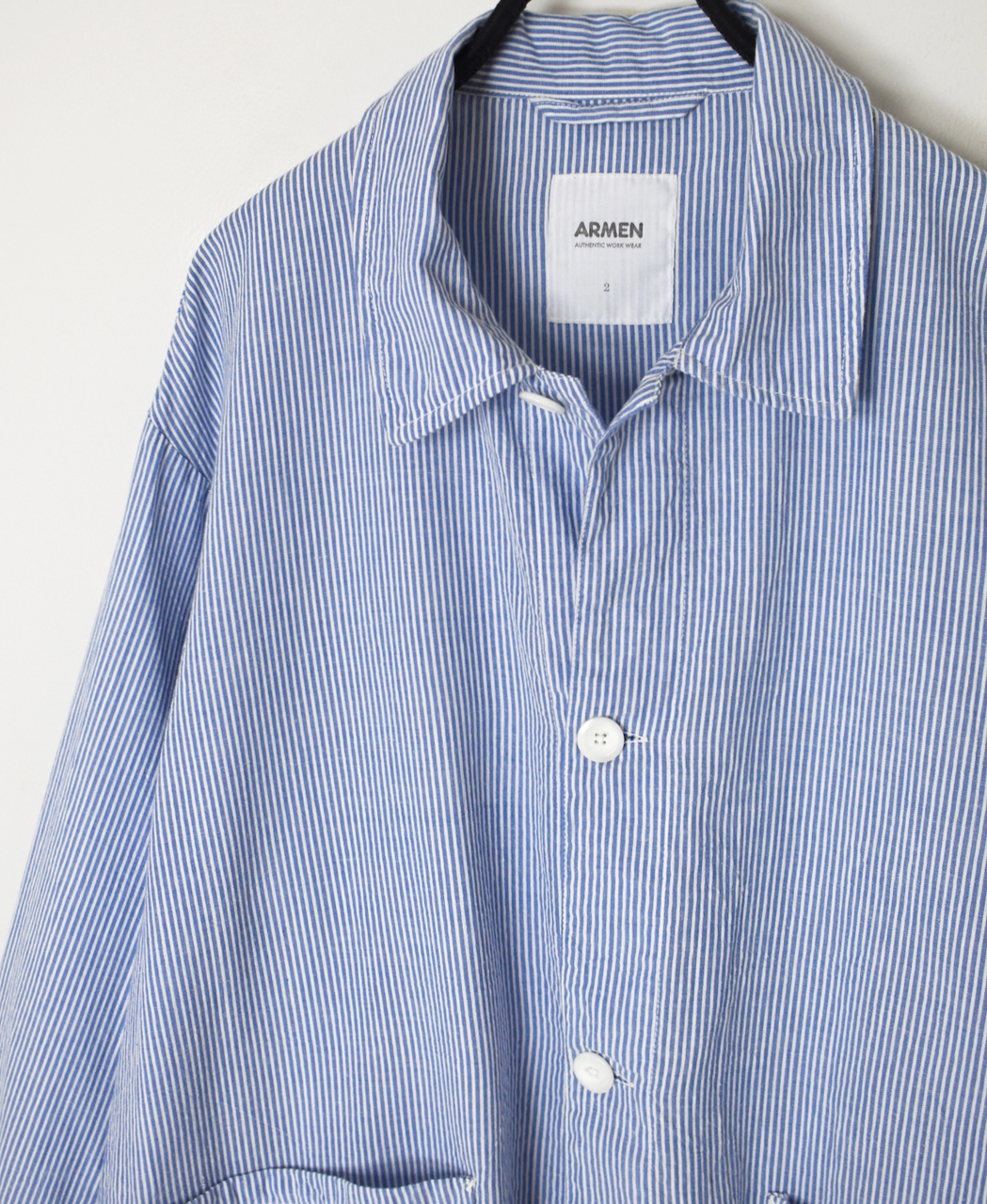 INAM2631S(ジャケット) SEERSUCKER STRIPE WASH AUTHENTIC WORK JACKET