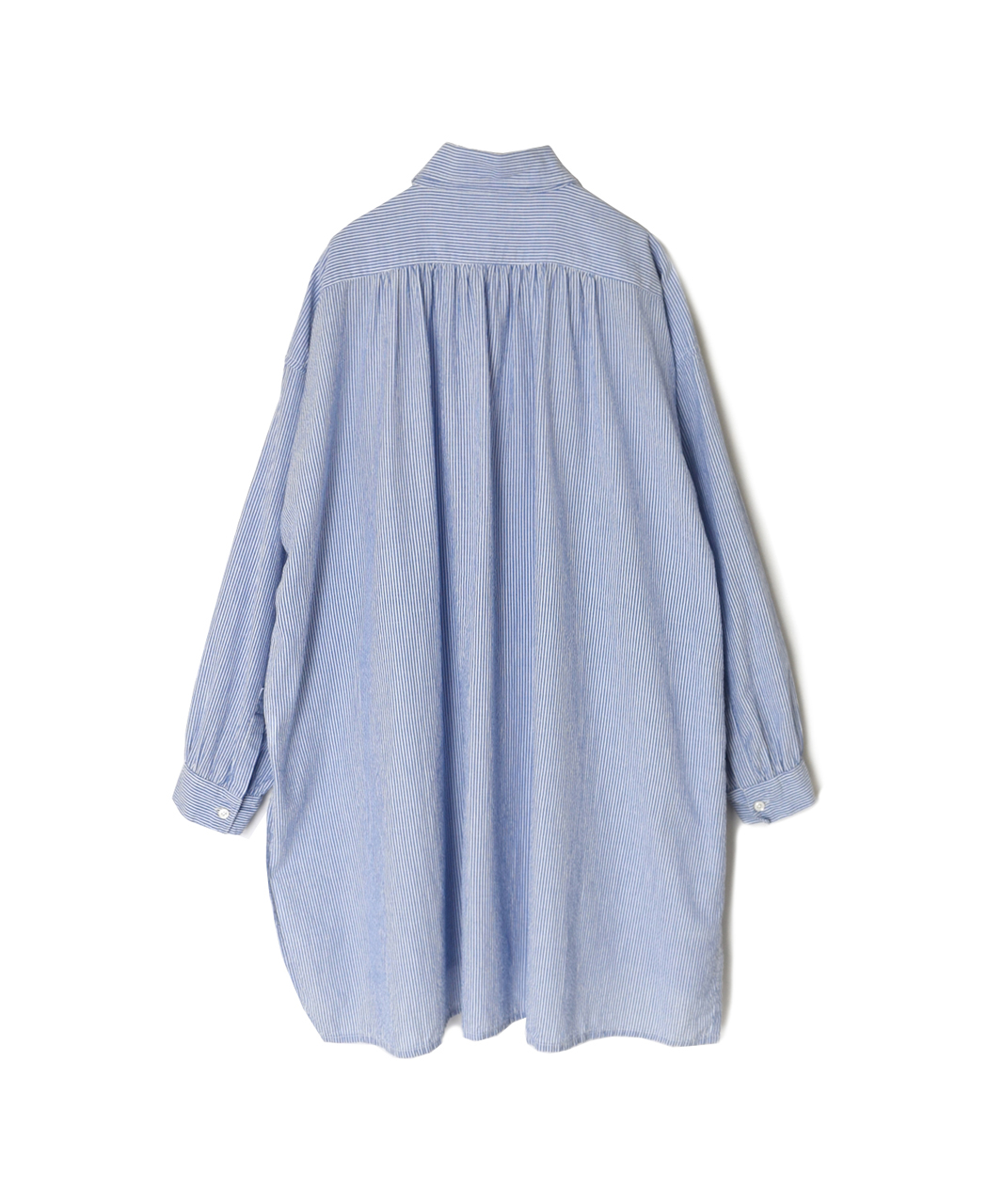 INAM2632S(シャツ) SEERSUCKER STRIPE WASH WORK GATHERED SHIRT