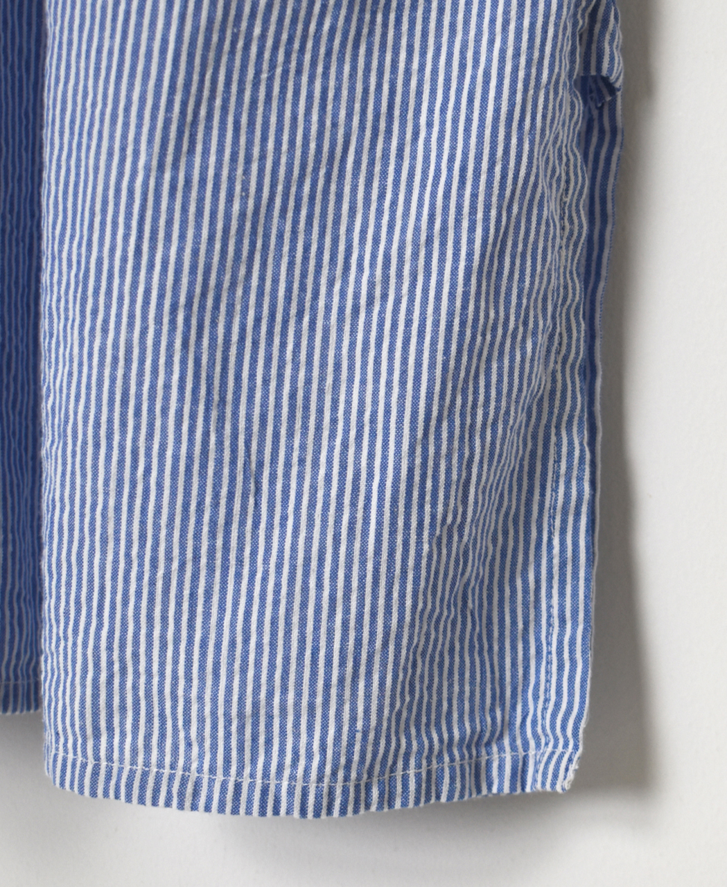 INAM2633S(ワンピース) SEERSUCKER STRIPE WASH WORK GATHERED BANDED COLLAR DRESS SHIRT