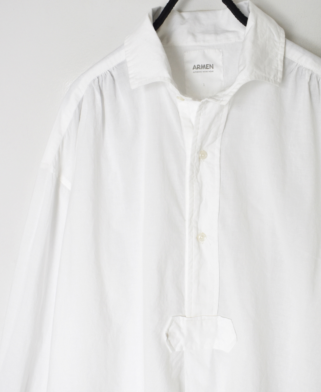 INAM2622(シャツ) 60s COTTON LAWN WASH WORK GATHERED SHIRT