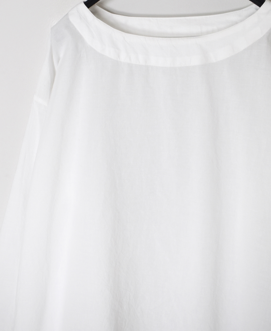 INAM2623(スモック) 60s COTTON LAWN WASH BOAT NECK SMOCK