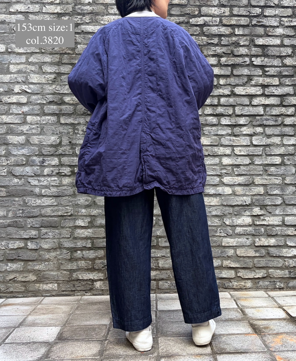 NMDS26202D(コート) 40s ORGANIC POPLIN(OVERDYE) RAGLAN SHORT COAT WITH VERTICAL STITCH