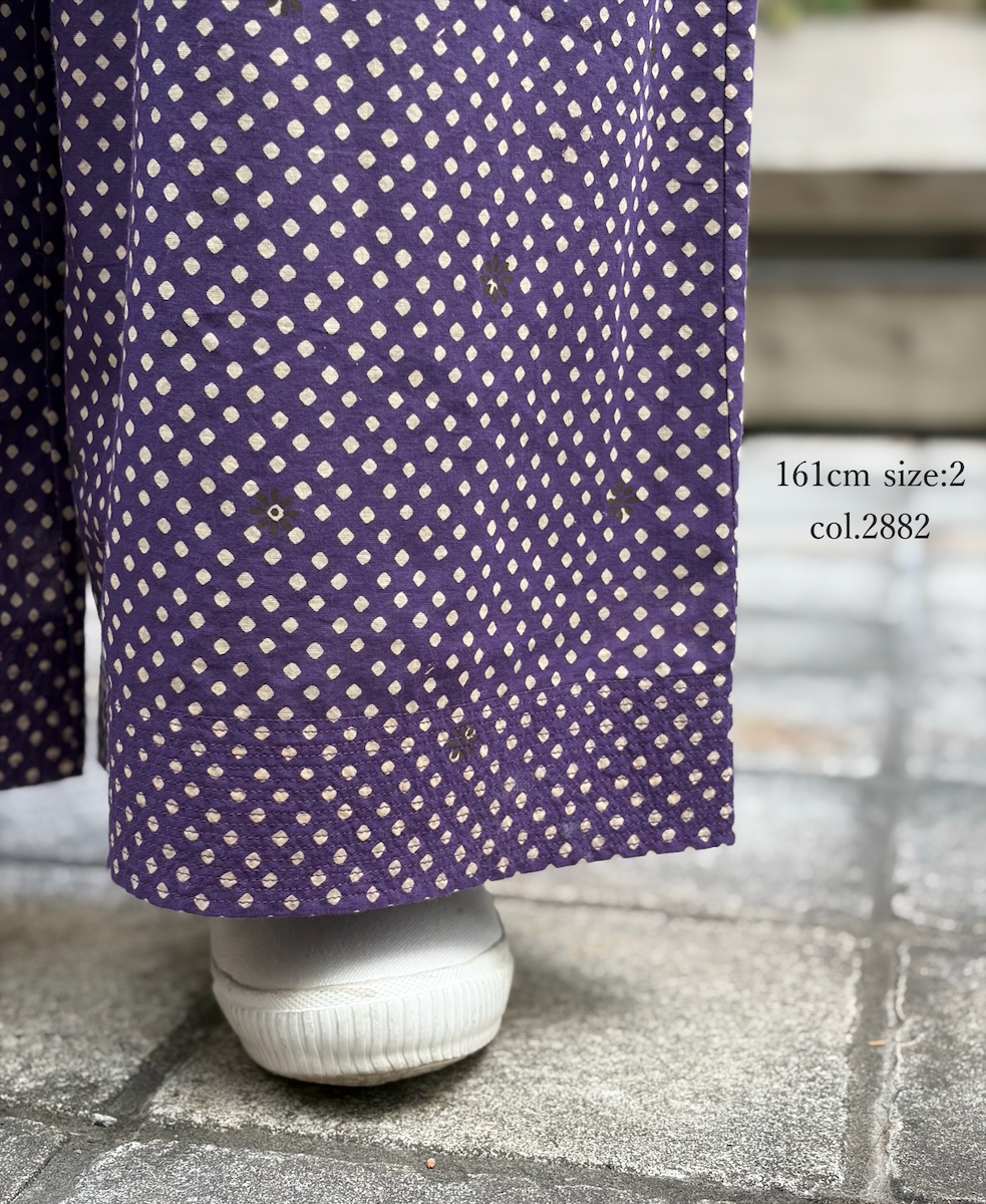 INMDS26085(パンツ) 80s VOILE SQUARE BLOCK PRINT EASY PANTS