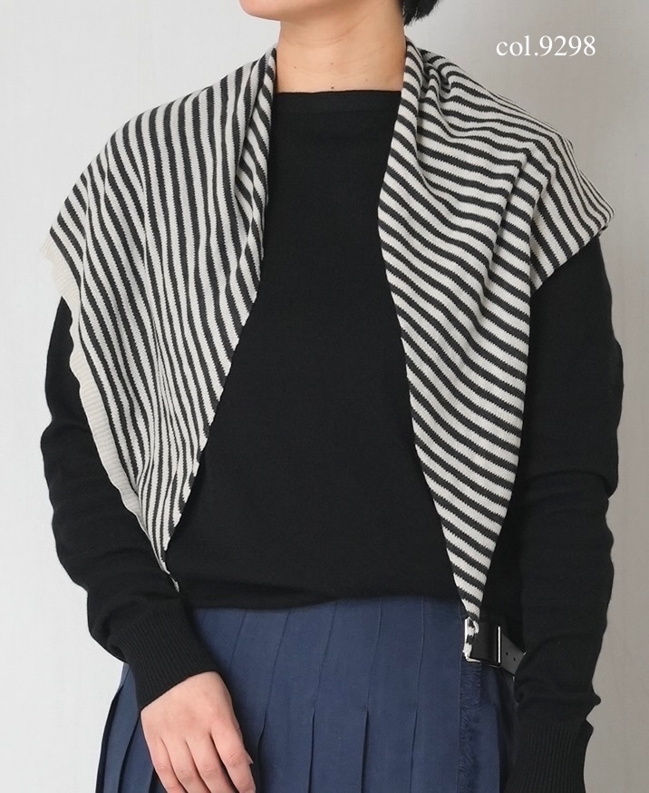 CLNAM2402S(スカーフ) COTTON STRIPE TRIANGLE SCARF