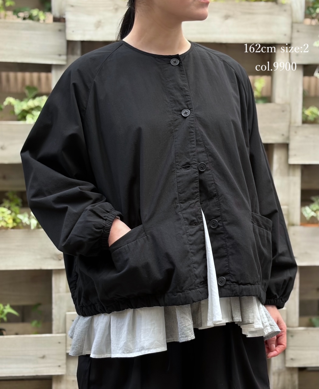 NMDS24633D(ジャケット) 40s ORGANIC POPLIN(OVERDYE) RAGLAN STRING JACKET