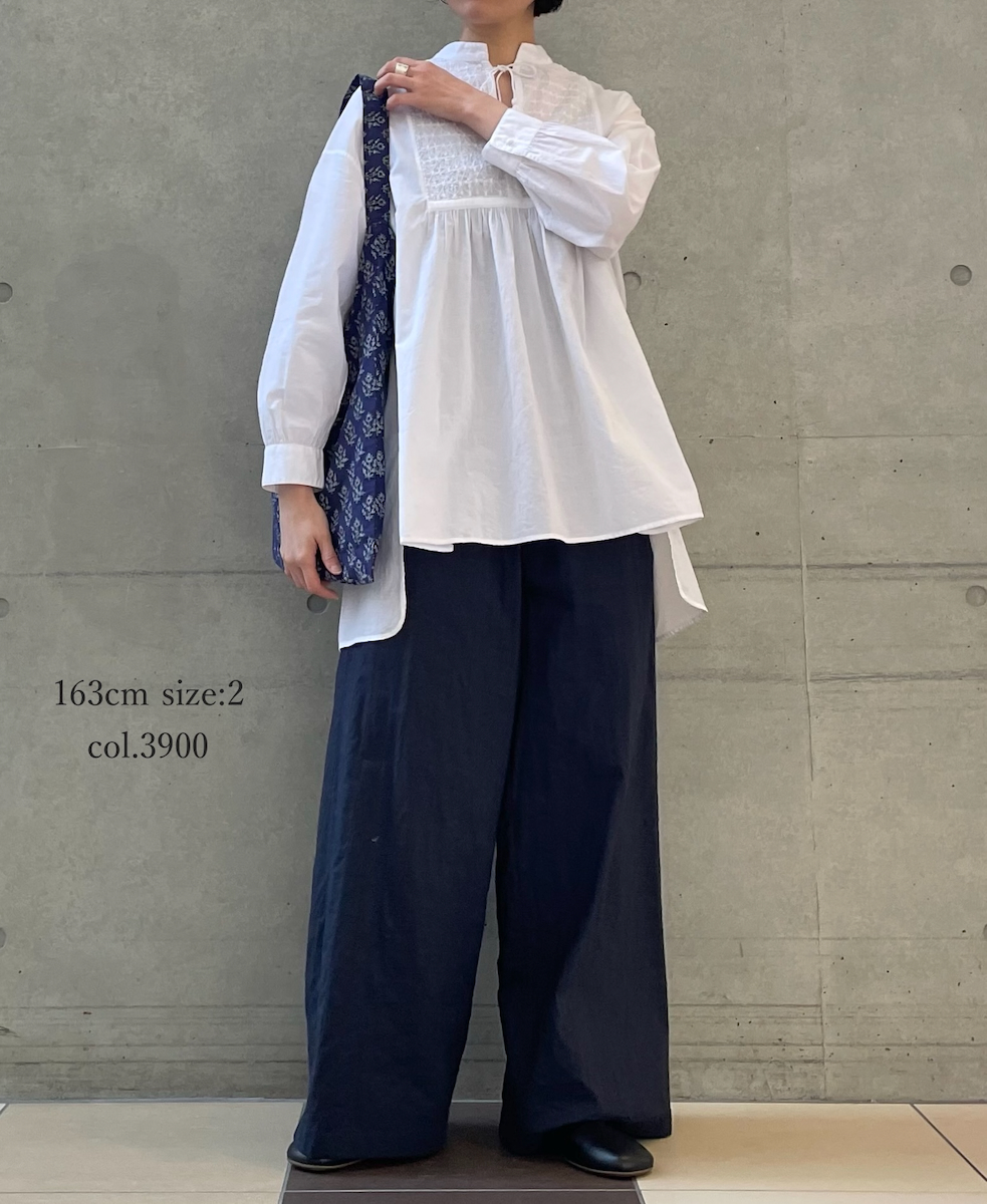 NMDS26212(パンツ) 60s STITCHED ORGANIC CAMBRIC WIDE PANTS