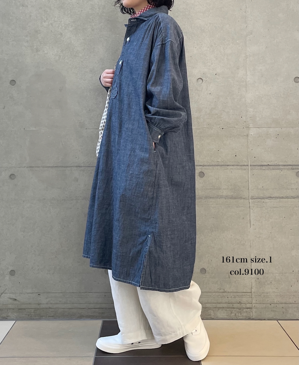 GNMDS2502FL(パンツ) 40s FRENCH LINEN DYED CANVAS 2TUCK WIDE EASY PANTS