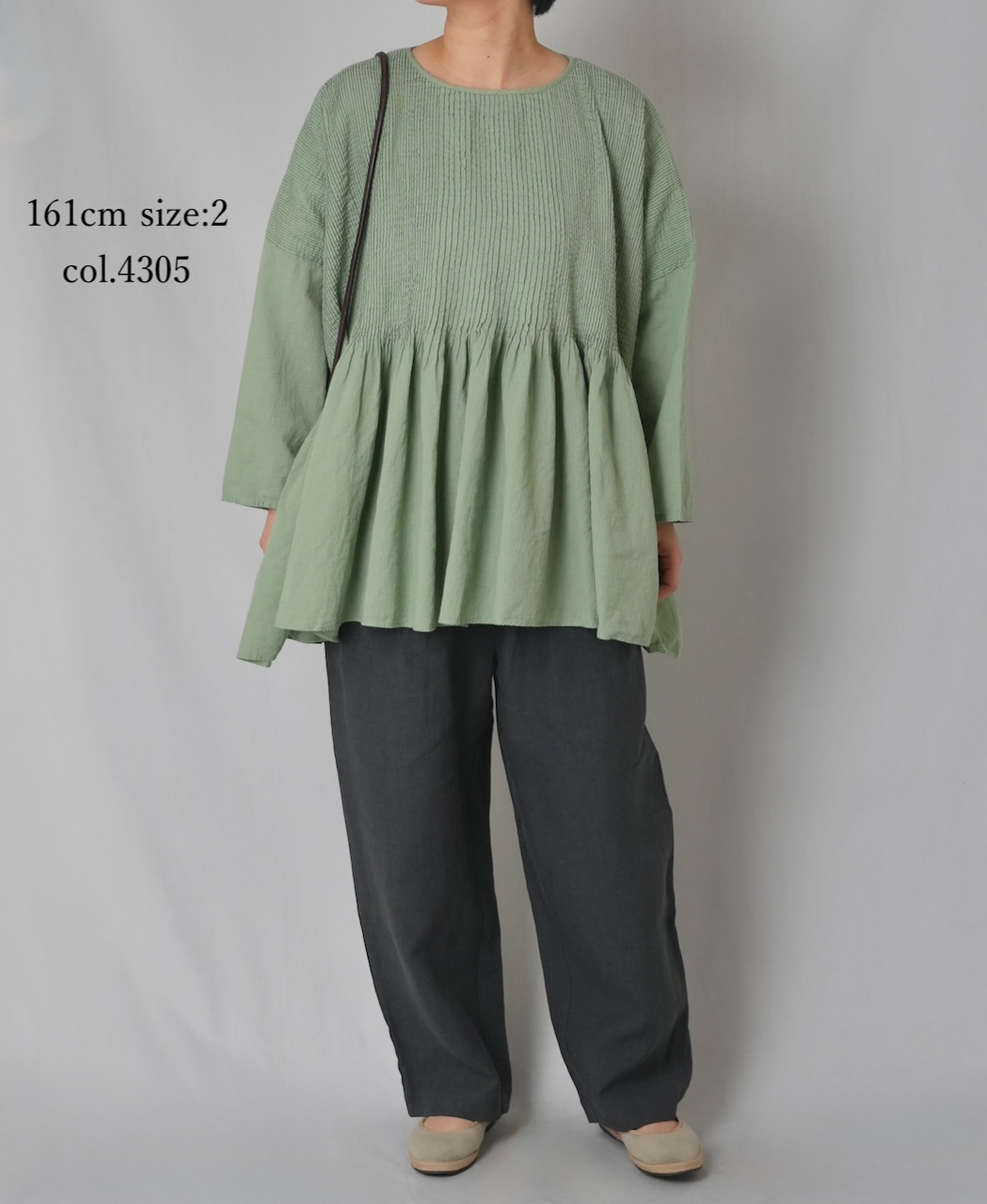 NMDS26231D(シャツ) 80s ORGANIC MICRO CHECK OVERDYE MINI PINTUCK PULLOVER