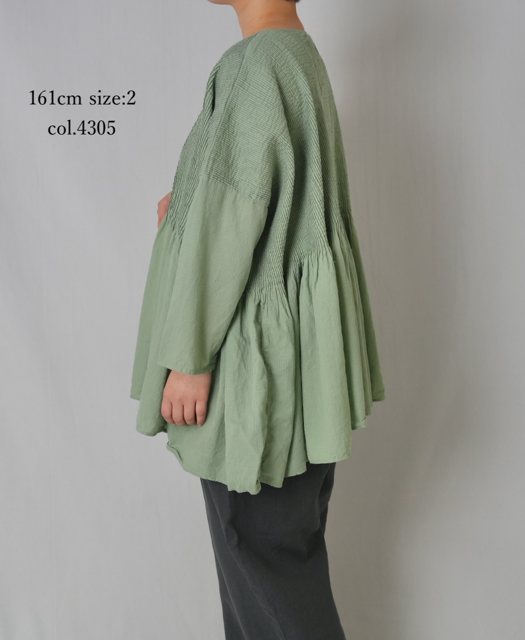 NMDS26231D(シャツ) 80s ORGANIC MICRO CHECK OVERDYE MINI PINTUCK PULLOVER